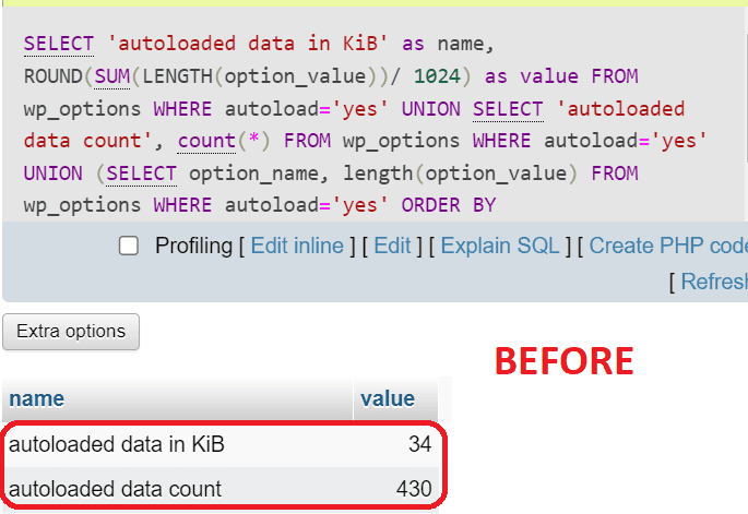 Autoloaded data size in wp_options before Booster for WooCommerce is installed